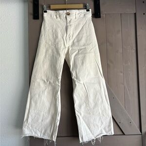 Strativarius Culotte Wide Leg Jeans Pants High Waisted